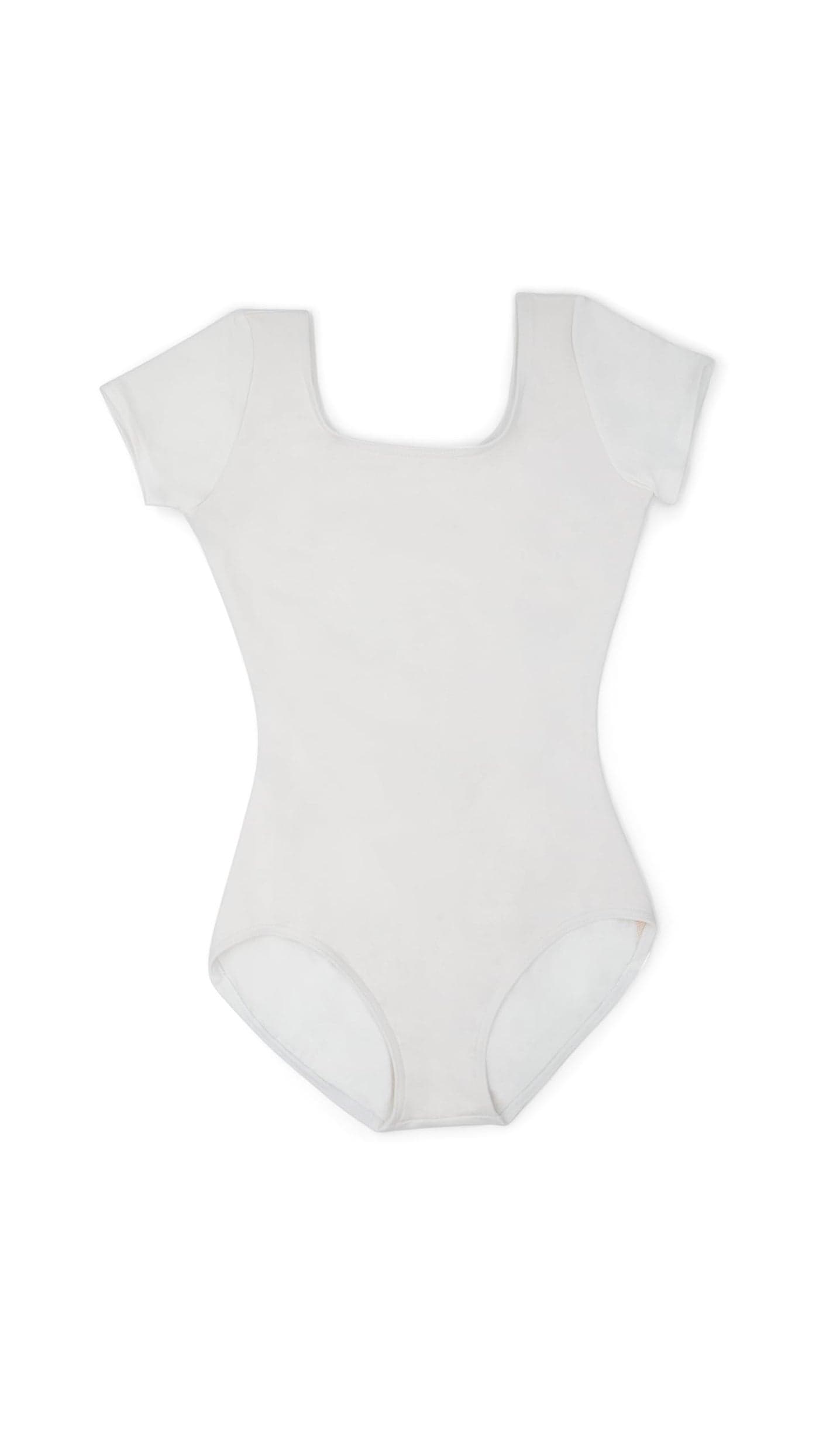 Capezio Big Girls' Classic Short Sleeve Leotard,White,M (8-10)