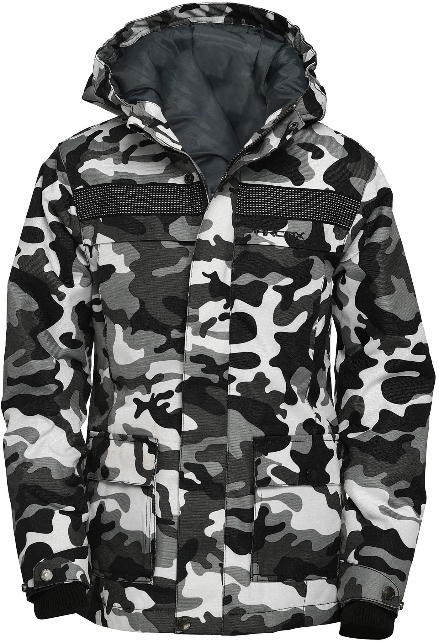 Arctix Men's Performance Tundra Jacket With Added Visibility, A6 Camo Black, X-Large Tall