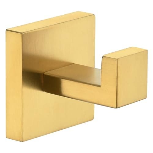 Angle Simple Towel Hook, SUS 304 Stainless Steel Hand Towel Holder for Bathroom, Wall Coat Hook, Brushed Dark Gold
