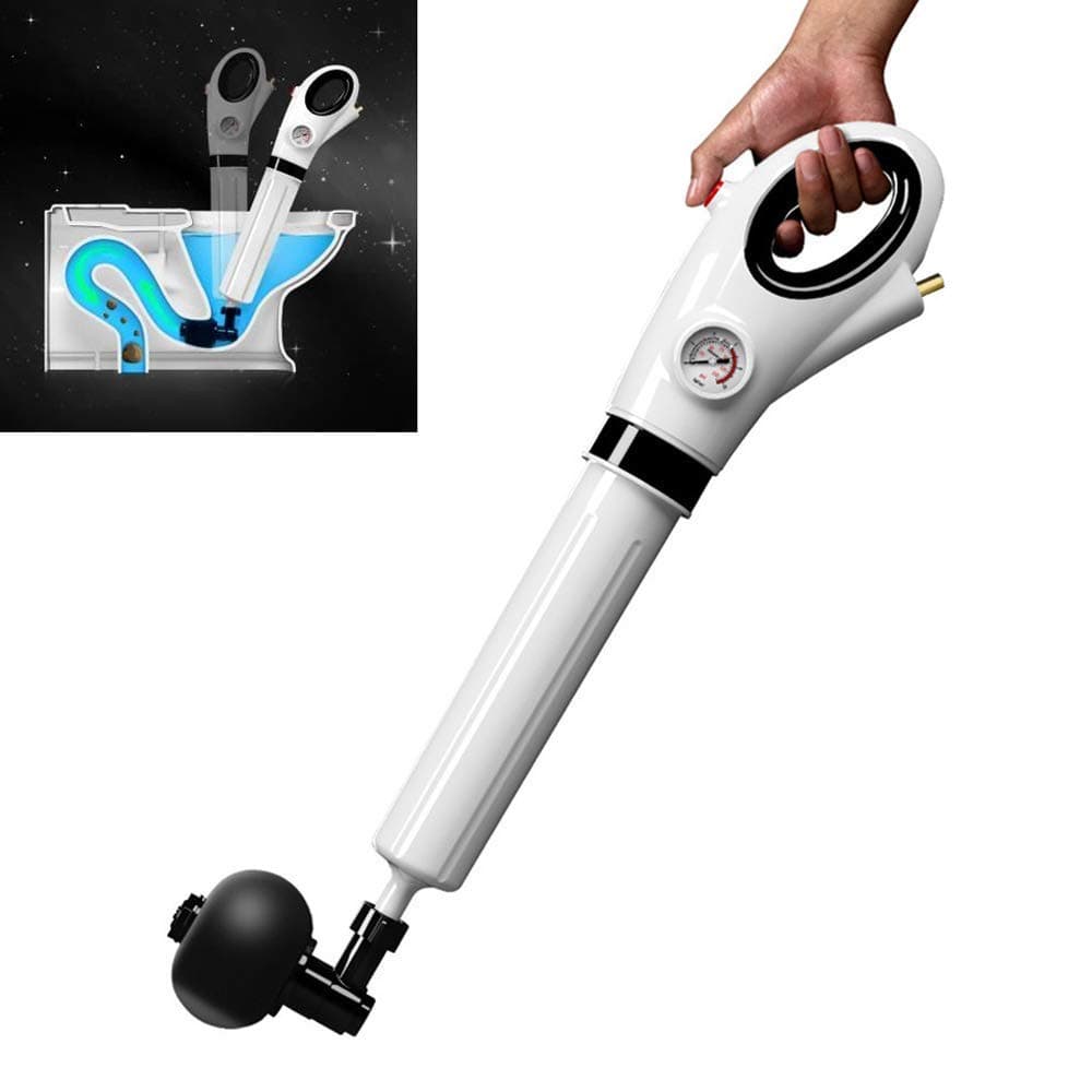 FEELING MALL High Pressure Toilet Plunger Air Drain Blaster Pump Cleaner Plunger for Toilets Bathroom Shower Kitchen Clogged Pipe Bathtub