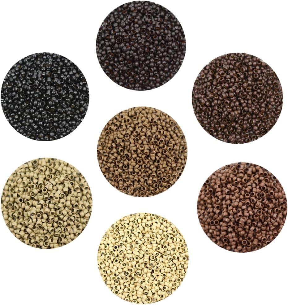 1000pcs 25mm Copper Nano Rings Beads Hair Extension Nano Rings Beads Black
