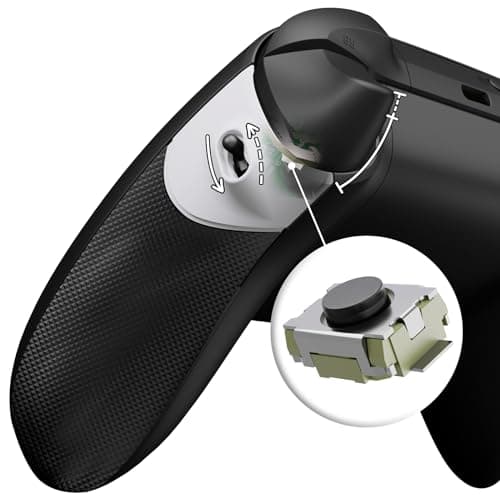 eXtremeRate Flexor Clicky Rubberized Side Rail Grips Trigger Stop Kit for Xbox Series X S Controller Diamond Textured White AntiSlip Ergonomic Trigger Stopper Handle Grips for Xbox Core Controller