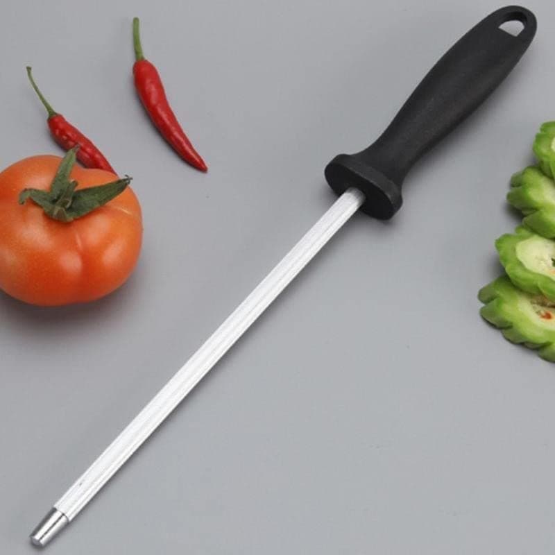 YELONA® Kitchen Chef Knife Sharpening Honing Edge Tuning Rod for Ideal Use in Homes and Commercial Kitchen Setups (Sharpening Area - 10 Inches, Handle Length - 5 Inches Approx, 1 Piece Pack)