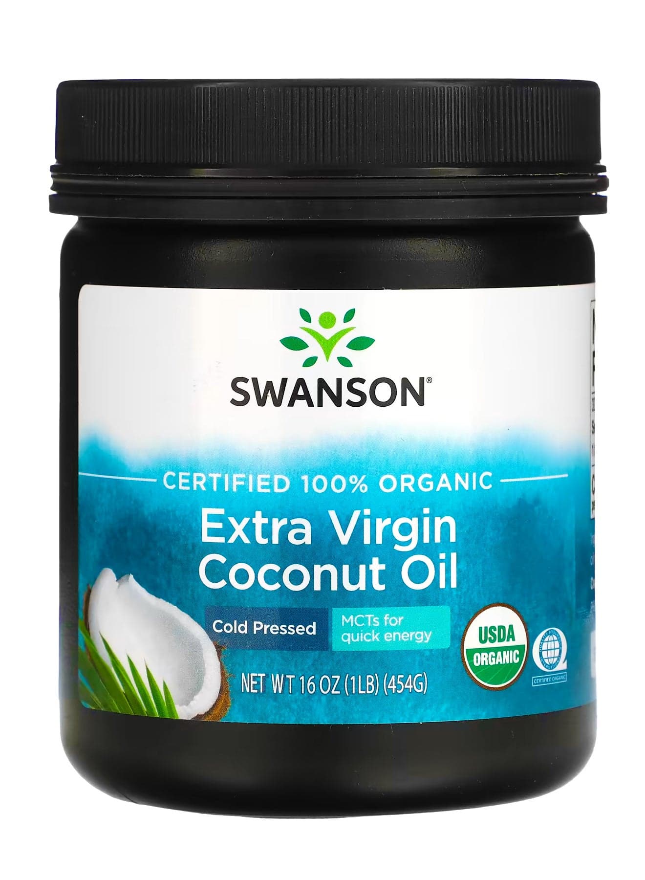 Extra Virgin Coconut Oil, Cold Pressed, 1 lbs (454 g)
