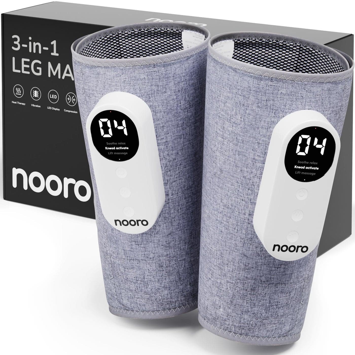 nooro 3in1 Leg Massager Advanced System Support for Legs and Feet Discomfort Helps with Muscle Stiffness Stimulates Natural Calf Wellness