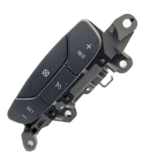DEVMO D1957E Steering Wheel Cruise Control Switch Compatible with 2007-2013 Silverado Suburban Tahoe Avalanche Sierra Yukon Denali Escalade 2008-2009, Replace 15819309