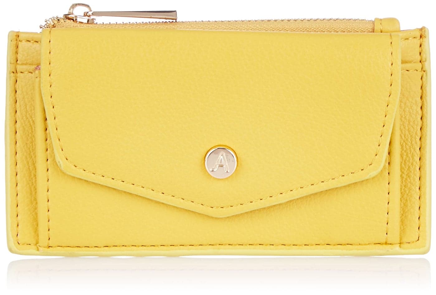 Accessorize London women's Yellow Front Flap Cardholder wallet purse