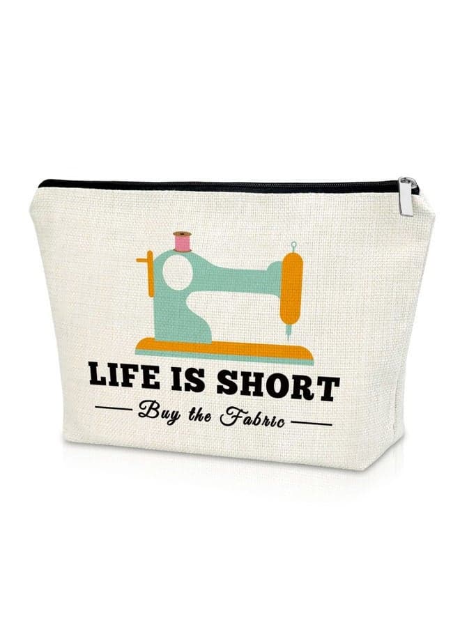 Sewing Gift for Women Seamstress Gifts Makeup Bag Sewing Lover Gifts for Friend Birthday Gifts for Seamstress Cosmetic Bag Christmas Thanksgiving Gifts for Her Cosmetic Travel Pouch, Multicolor