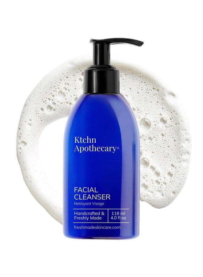 Hydrating Facial Cleanser + Makeup Remover - Restorative Anti Aging Face Wash Gently Cleanses Away Makeup & Impurities in 1-Step - Handcrafted in Small Batches with Aloe, Avocado, Sage Essential Oil