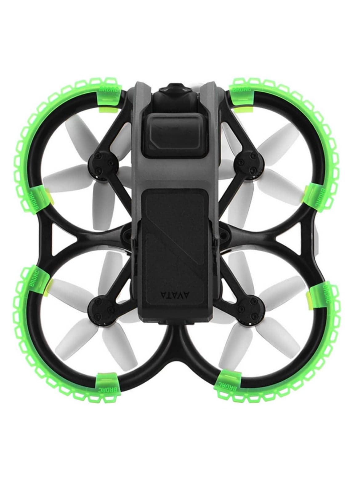 For DJI Avata Propeller Guard Anti Collision Protection Ring Safety Accessories Durable Shock Absorbing Rubber Enhances Flight Safety Easy Install Reinforced with Adhesive Mud Green