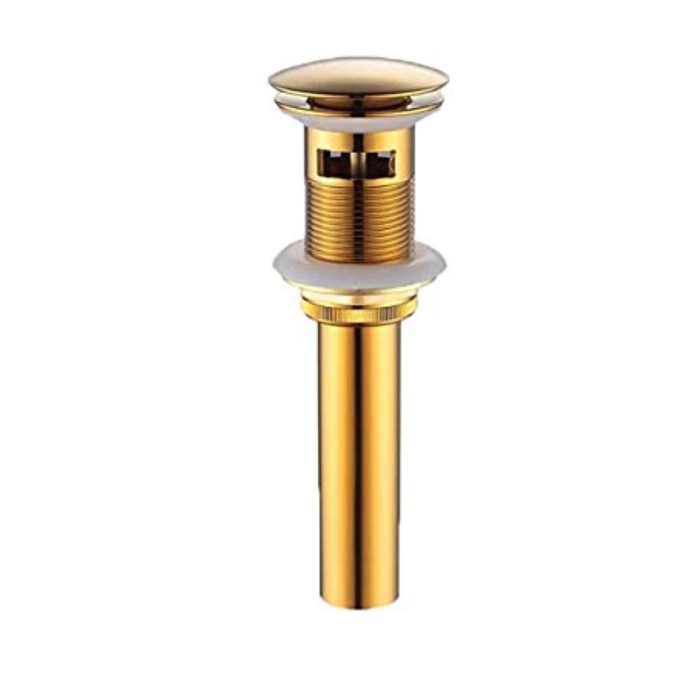 ZAP Lavish Series Gold Pop Up Waste Coupling with Full Thread Drain Stopper for Bathroom Vessel Vanity Sink with Overflow 7 Inch