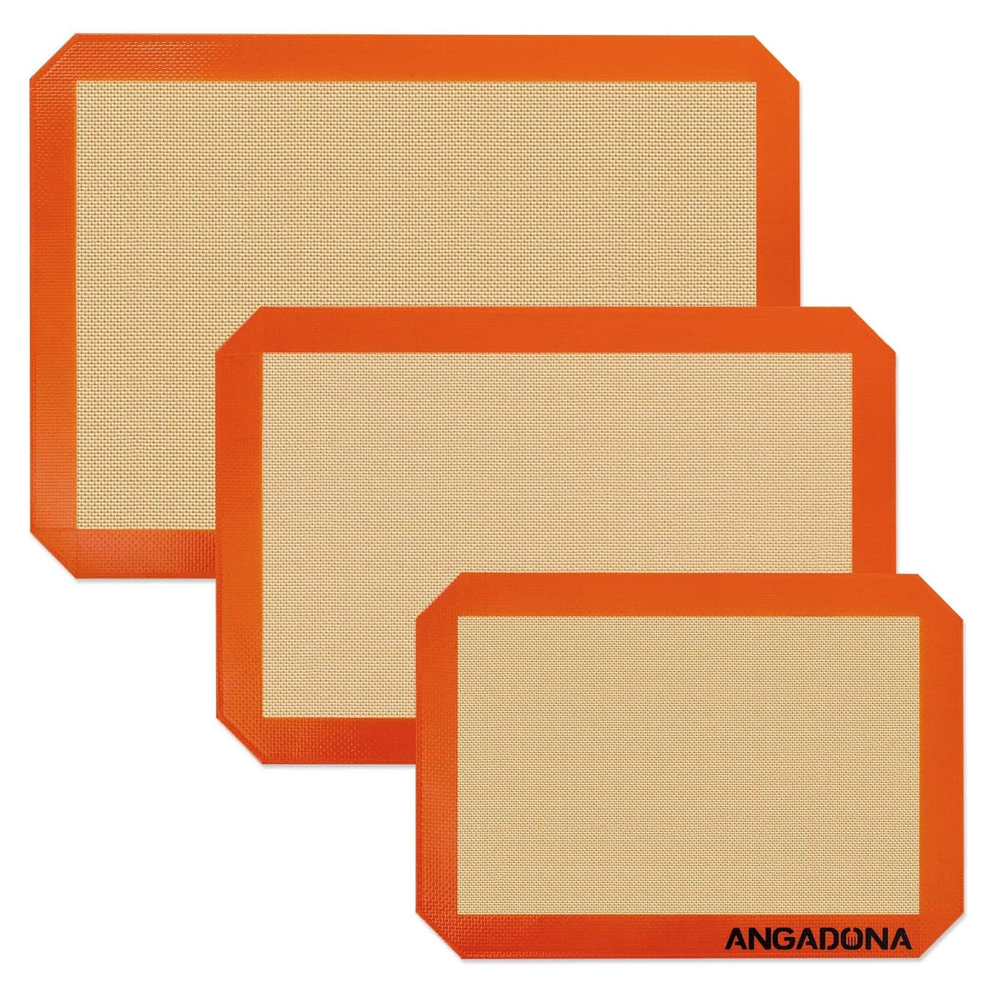 Silicone Baking Mat Sheets Set Easy Clean NonStick Food Grade Reusable Baking Mat 1 Half Sheet 1 Jelly roll1 Quarter sheet Baking Mats for Oven Make Macarons Cookies Pizza Bread and Pastry