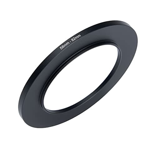 58mm to 82mm Step-Up Ring,58mm to 82mm Metal Step-Up Ring for All Brands 82mm UV ND CPL Filter
