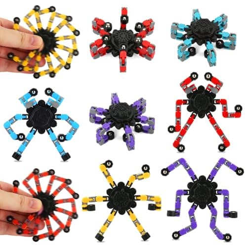 Fidget Spinners 8 Pack Transformable Fidget Spinners Toys Party Favors for Kids 48 812 Goodie Bag Stocking Stuffers Treasure Box Classroom Prize Gifts for Birthday Halloween Christmas Easter Party