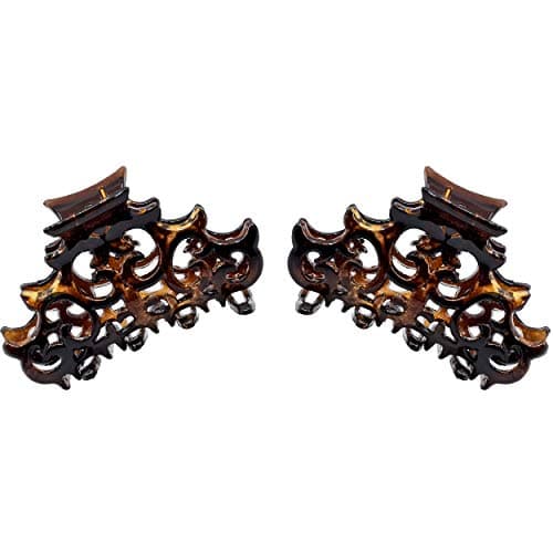 Camila Paris NV118/2 Set of 2 French Hair Clip for Women, Girls Hair Claw Clips Jaw Fashion Durable and Styling Hair Accessories for Women, Strong Hold No Slip Grip, Made in France
