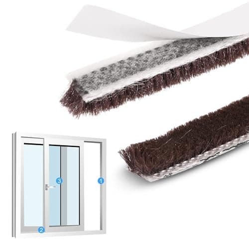 Homeaura Door Strip for Sealing Bottom Gap - Rubber Strips for Windows Soundproofing Sliding Door Stopper | Magnetic Seals | Dust Proof Home Filler | UPVC AC Sealer (5 Pcs of 1 Meter)