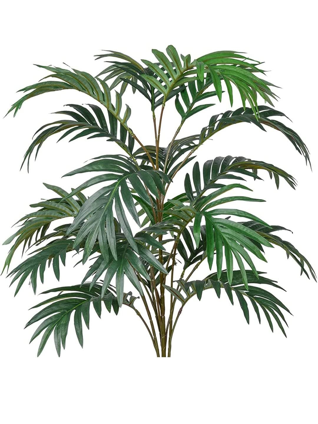 Fourwalls Beautiful Artificial Areca Palm Plant Without Vase 21 Leaves 75 cm Tall Green