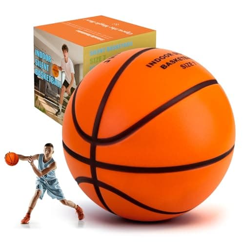 Silent Basketball Size 7 295 Indoor Quiet Foam Basketball Airless for Dribbling Indoor Training Soft Soundless Basketball for Restore Without Deformation Real Feel Higher Bounce Quieter