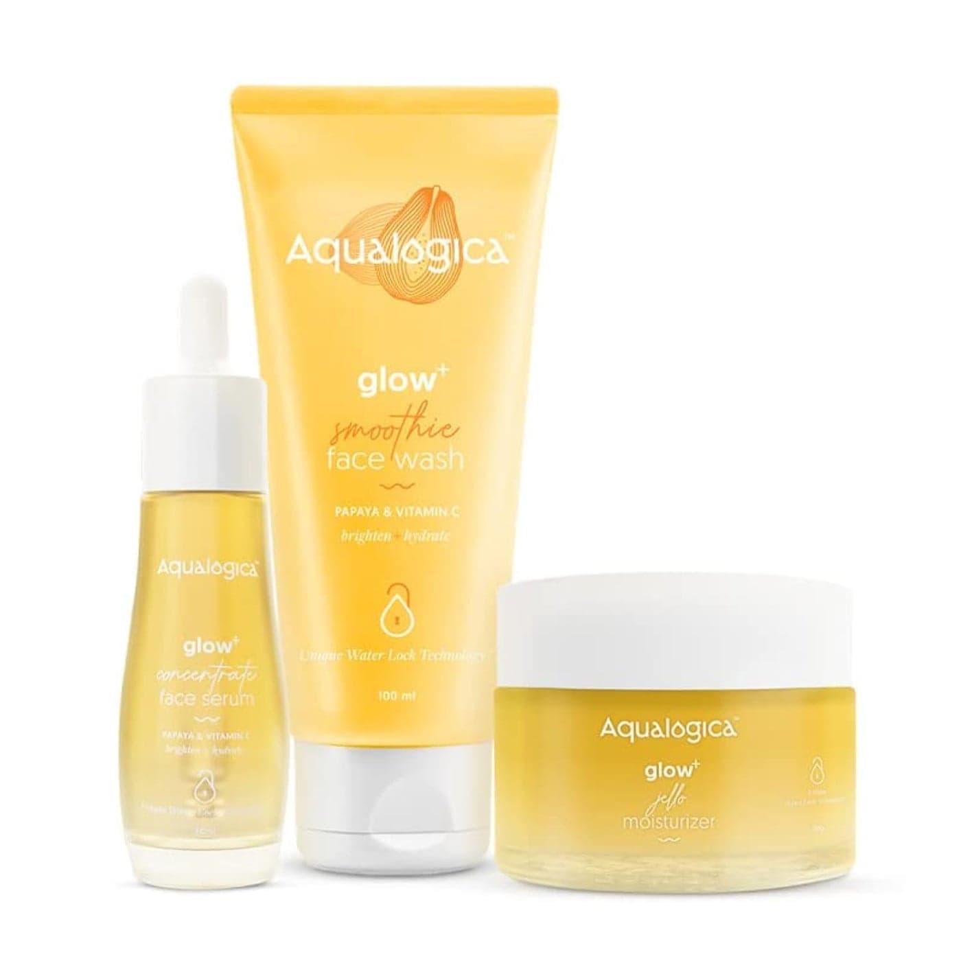 Aqualogica All In One Essentials Kit Face Wash 100g Face Serum 3Oml Gel Moisturizer 50g