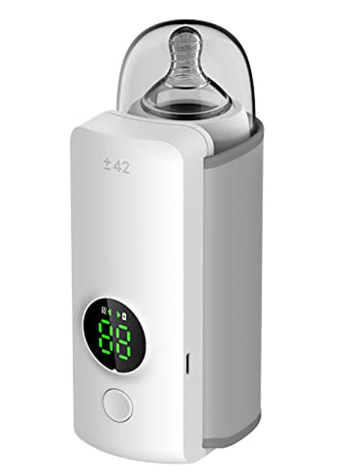 Baby Bottle Warmer with LCD Display, Portable Rechargeable Wireless Water Bottle Warmer