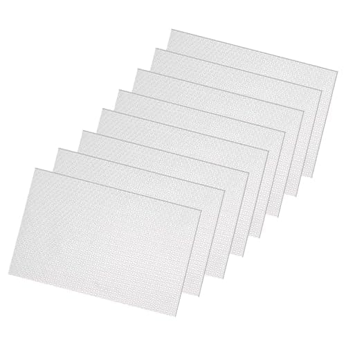 Tigbrother Refrigerator Shelf Liners (8 Pack) – Non-Adhesive, BPA-Free Fridge Mats for Drawers, Cabinets & Kitchen, Waterproof, Easy to Clean, Cuttable Shelf Liner for Fridge (Clear)