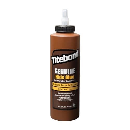 Titebond Genuine Hide Glue 16 Oz. – Ready-to-Use Adhesive for Fine Furniture, Antique Restoration, Musical Instruments, Slow Set, Creep-Resistant, Creates Crackling Effect on Wood – 5014