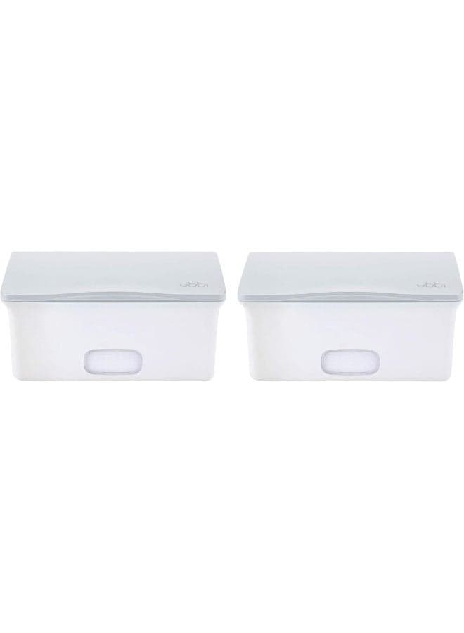 Ubbi Set of 2 Baby Wipes Dispensers with Weighted Plates and Secure Seals