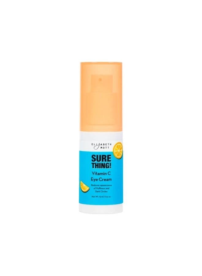 Sure Thing! Vitamin C Hydrating Eye Cream - Cruelty Free Eye Cream for Dark Circles and Puffiness, Vegan, Fragrance-Free Skincare Product, 15 ml (0.5 oz)