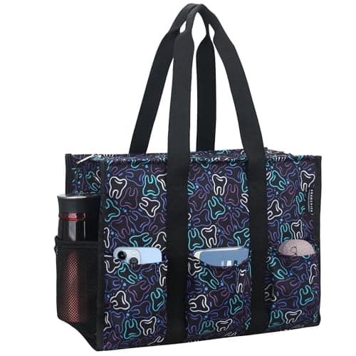 ABAMERICA Nurse Bags for Work Nursing Bag Multiple Pockets Waterproof Organizing Zip Top Clinical Bag for Nursing Students