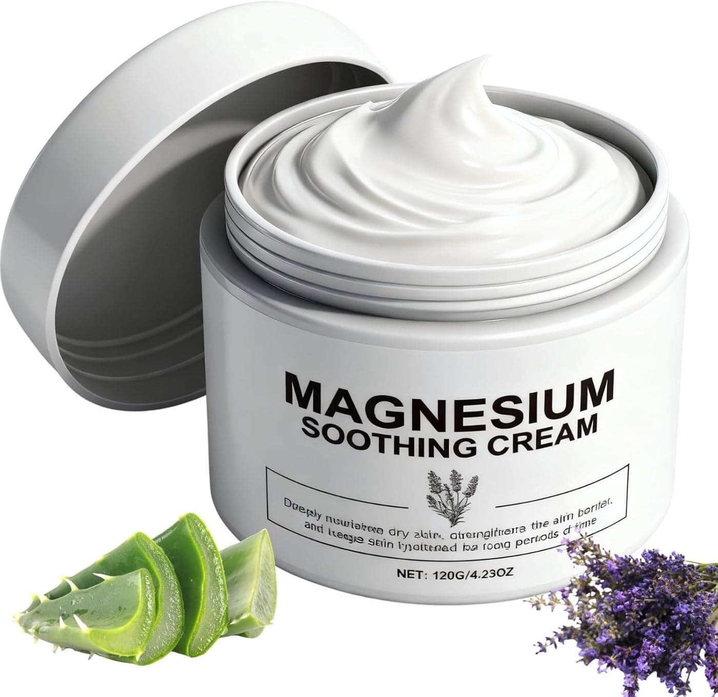 Magnesium Cream for Sleep and Restless Legs Joint Relief Cream for Muscle Pain Relief Back Knee Pain Relief Soothing Magnesium Balm with Lavender Aloe Vera for Relaxation Skin Hydration