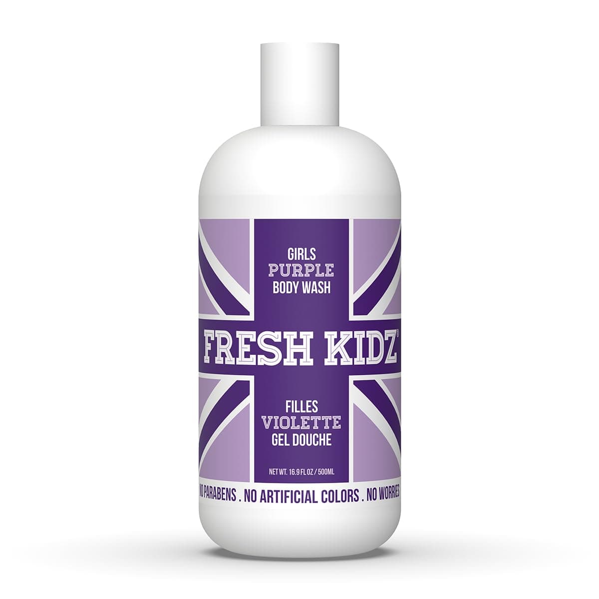 Fresh Kidz Body Wash for Kids and Teens Gentle Bath and Shower Cleanser for All Skin Types Girls Purple 169 Fl oz