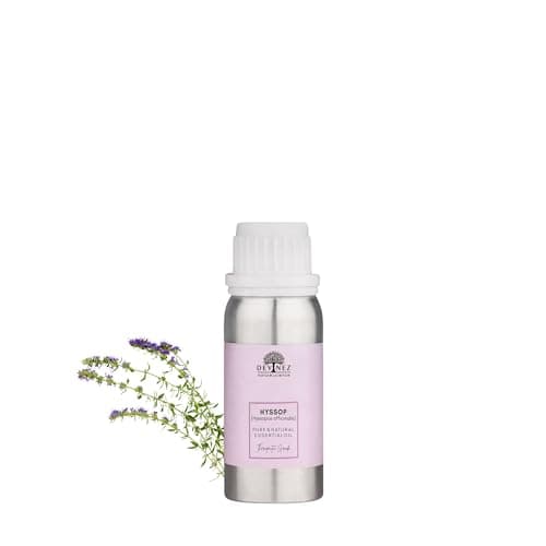 Devinez Hyssop Essential Oil (100ml) - 100% Pure & Natural (Hyssopus Officinalis) in Aluminum Bottle for Diffusers, Spiritual Meditation, Respiratory Comfort & Cleansing - Fresh Camphorous Aroma