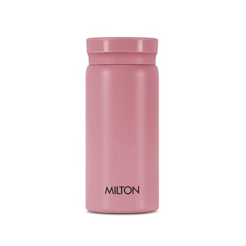Milton Minimate 200 Thermosteel Insulated Water Bottle, 190 ml, 24 Hr Hot and Cold | Leak Proof Lid, ISI Certified I Vacuum Insulated | for Office, Gym, School | Berry