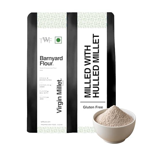 TWF Hulled Barnyard Flour | 1Kg | Cooks in 15 Minutes | Stone Ground | Not Pulverized | Sanwa, Samak, Udalu, Bhagar, Kuthiraivally Seeds | Ideal for Upwas, Farali, Vrat | Ancient Grain Flour | Gluten-Free