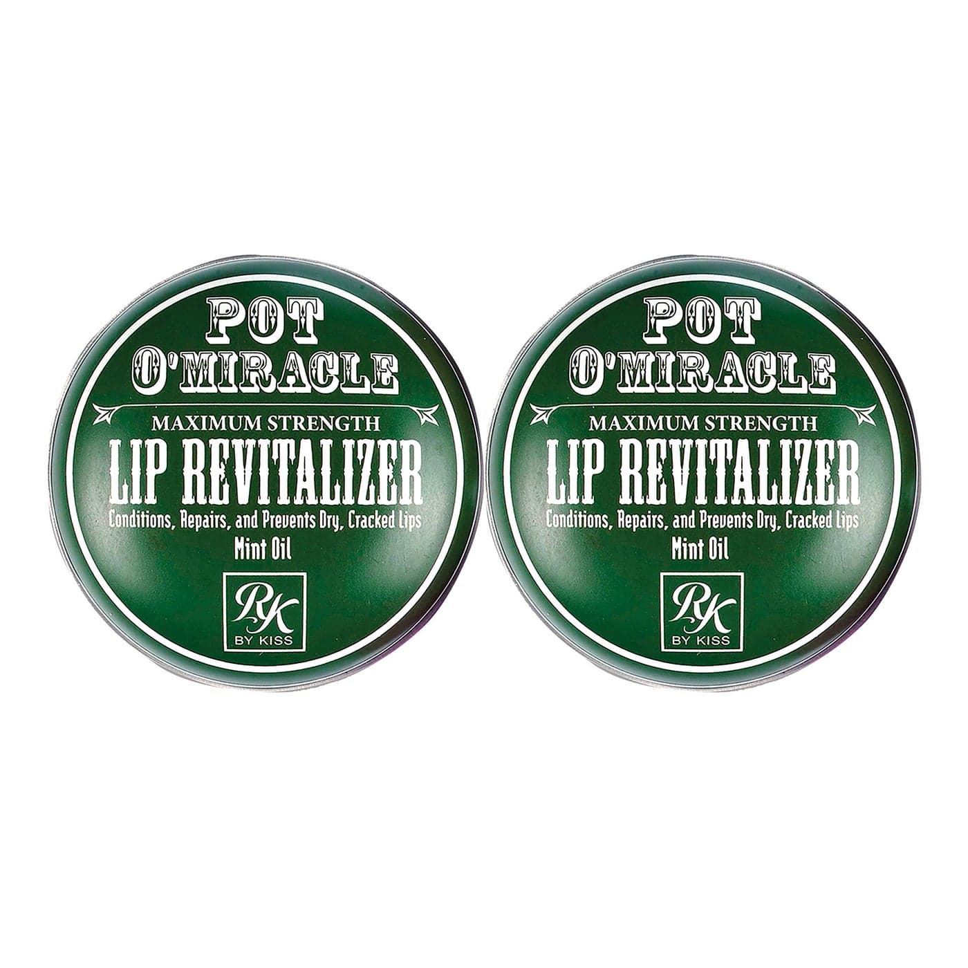 Ruby Kisses Pot O Miracle Maximum Strength Mint Oil Lip Revitalizer 2 Pack