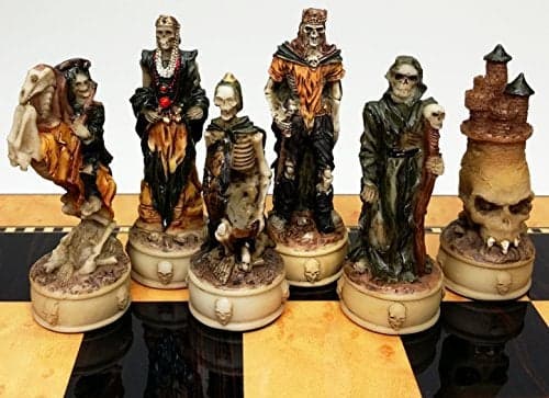 HPL Skeleton Slayer Fantasy Gothic Skull Chess Men Set NO Board