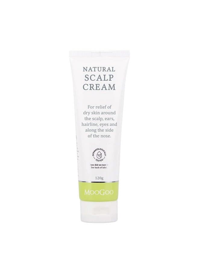 Scalp Cream - Seborrheic Dermatitis & Cradle Cap Natural Formula, Relief for Red, Itchy, Crusty & Dry Skin Around the Scalp, Ears, Hairline, Eyes & Nose, for Babies & Adults, 120g / 4.2oz.