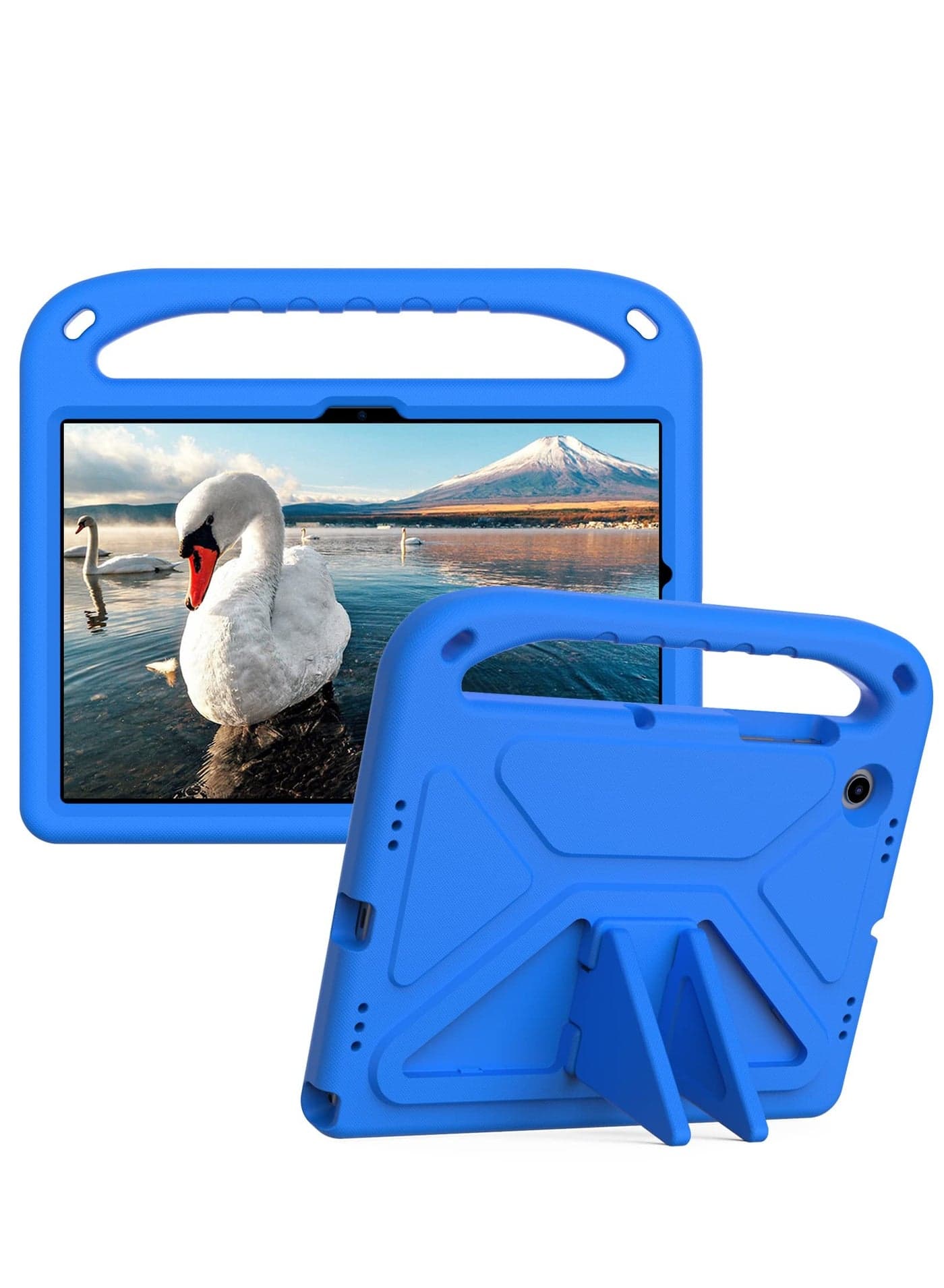 For Samsung Galaxy Tab A8 10.5 Inch 2021(SM-X200/X205) Kids Case Lightweight EVA Kid Friendly Shockproof Protective Case Handle Stand Heavy Duty Tablet Cover (Blue)