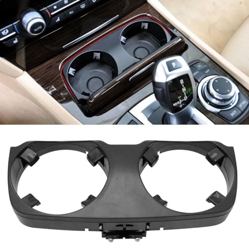 Jaronx Compatible with BMW 7 Series Cup Holder F01 F02 2008-2015, Center Console Cup Holder Trim Cover for 730i,740i,750i,760i,740li,750li,760li, 51169179820 for BMW 7 Series Accessories