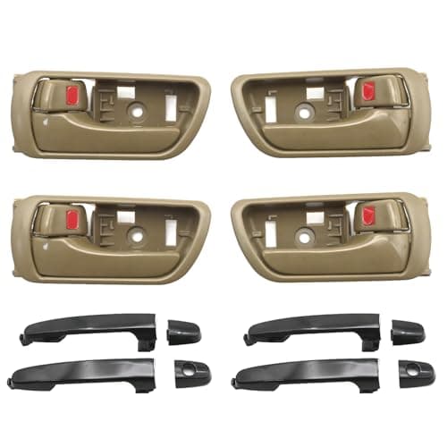 Zreneyfex 8Pcs 6920533030E Door Handles Kit, Replacement for Toyota Camry 2002 2003 2004 2005 2006, Replaces 6920633030E 69211AA020C0 6921033080C1 6921733010C1