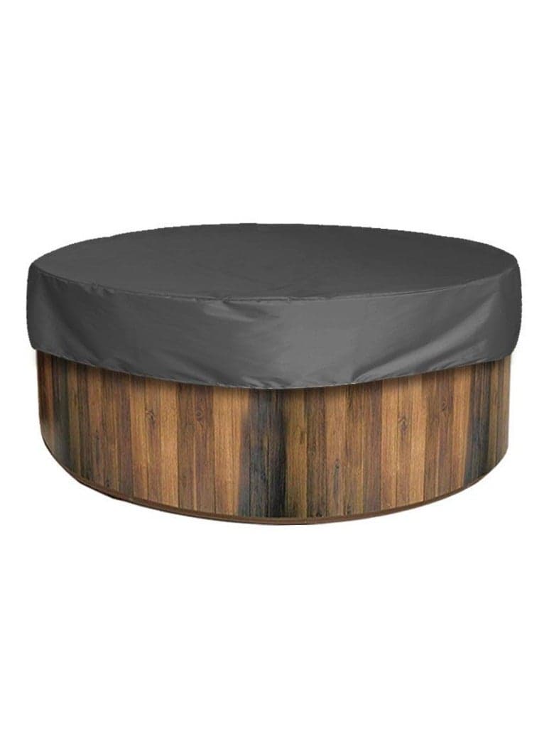 Outdoor Round Hot Tub Cover, 79 x 12 Inch Round Pool Cover, Dust Proof Pool Cover, Bathtub Outdoor Furniture Cover, Outdoor Living Cover (Black)