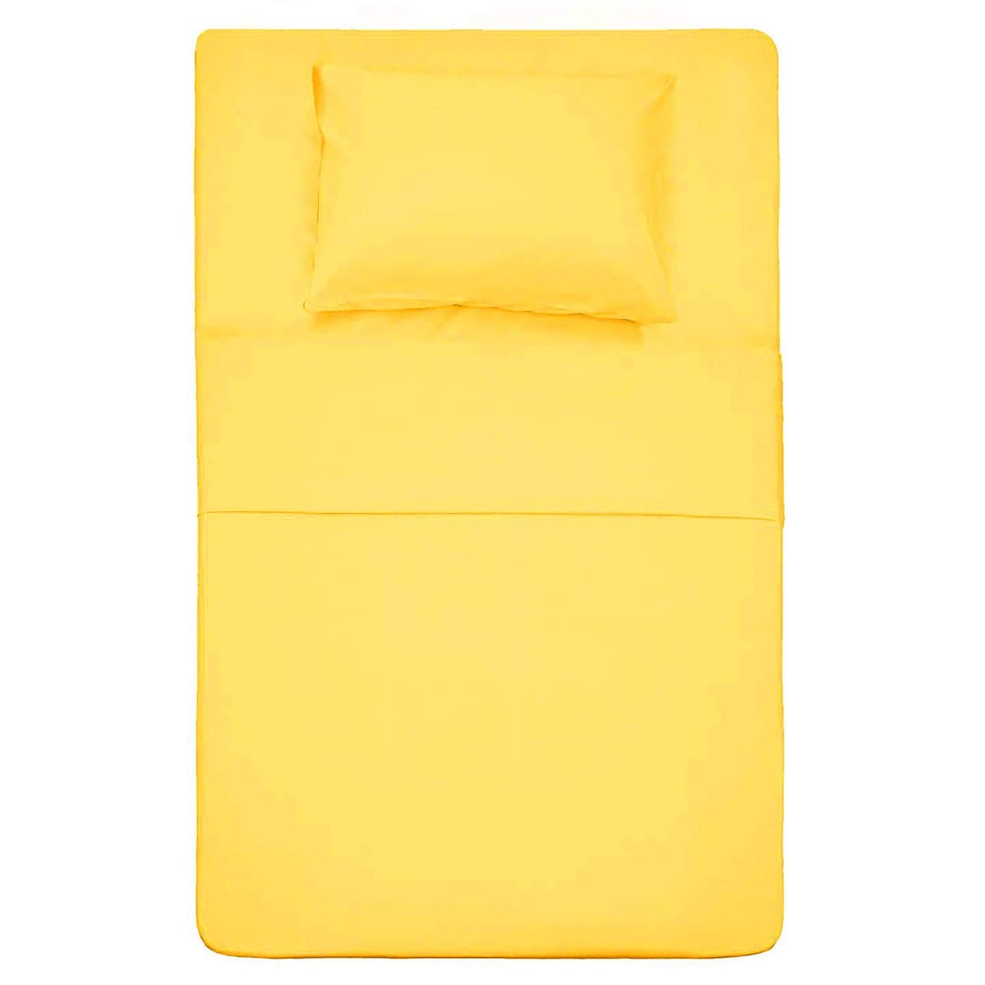 Cotton Twin Size Sheet Set Yellow Color 3 Piece 100 Cotton Bed Sheets Sets with Envelope Pillow case Deep Pocket fit Up to 16