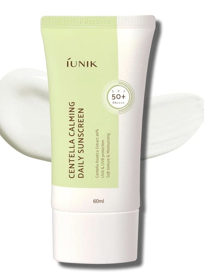 Centella Calming Moisture Daily Sunscreen SPF 50+ PA++++ Matte & No White Cast Centella Asiatica Dry Oily Sensitive Vegan Korean Skincare