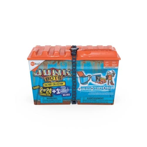 HEXBUG JUNKBOTS Factory Collection Alley Dumpster, Surprise Toys in Every Box LOL with Boys and Girls, Alien Powered Toys for Kids, 30+ Pieces of Action Construction Figures, for Ages 5 and Up