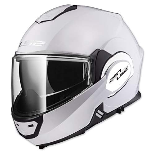 LS2 Helmets Modular Valiant Helmet White 2XLarge