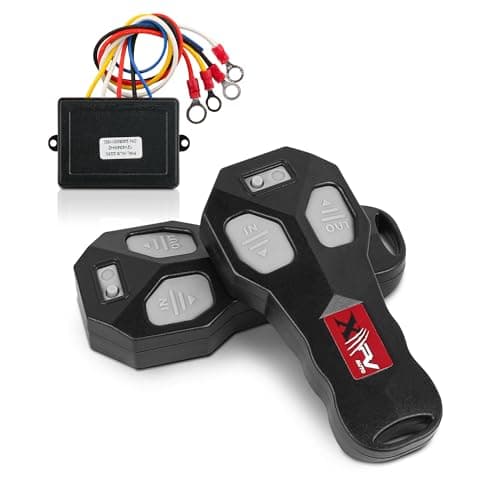 XPV AUTO Winch Remote Control with 2 remotes & 1 Receiver for 12V Truck, ATV and SUV Winch Wireless System