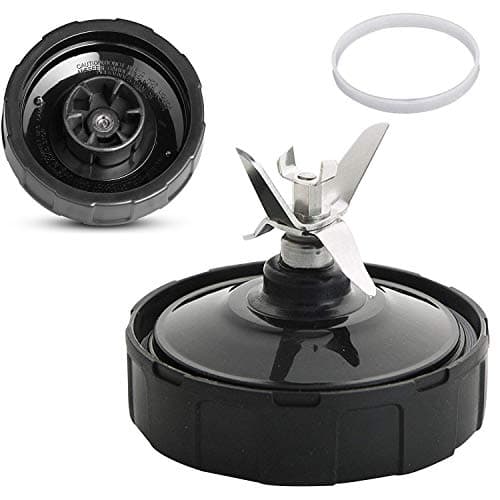 Ninja Blender Replacement Parts - Bottom Blade 6 Fins and 1 Gasket Rubber for Nutri Ninja Auto iQ BL480, BL480D, BL482, BL456 Blenders (FEMALE FINS ONLY)