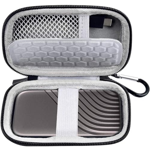 Case Compatible for WD 1TB 2TB 500GB My Passport SSD External Portable DriveWDBAGF0010BRDWESN Carrying Storage Holder Bag Also fits for USB CablesCase Only