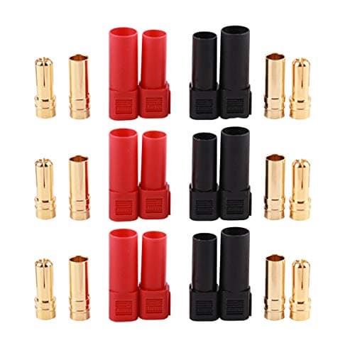 FLY RC 6 Pairs Amass XT150 Connector Adapter Set Female Male Plug 6mm Gold Banana Bullet Plug Connectors RC Lipo Battery ESC Motor