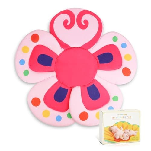 YooxArmor Baby Bath Pad for Infant Bathtub Sink NonSlip Flower Bathtub for Infants 06 Months Soft Baby Sink Bath Cushion for Babies Bath Time Newborns Bath Essentials Must HavesButterfly